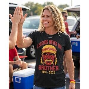 Hulk Hogan Legends Never Die T-Shirt Womens XXL Black Hulkamania Brother